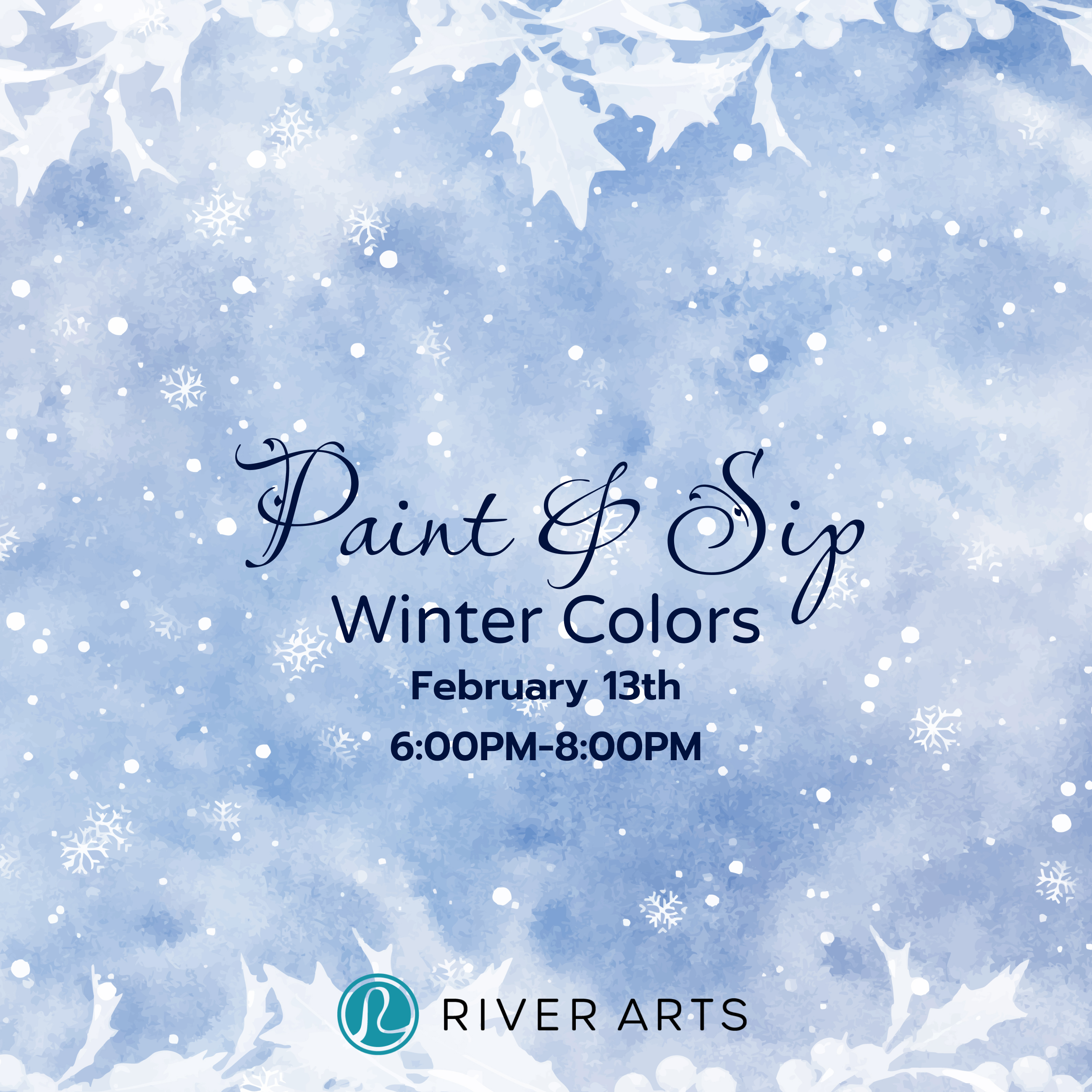 Paint & Sip | Winter Colors - logo